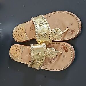 Ladies Palm Beach sandals gold